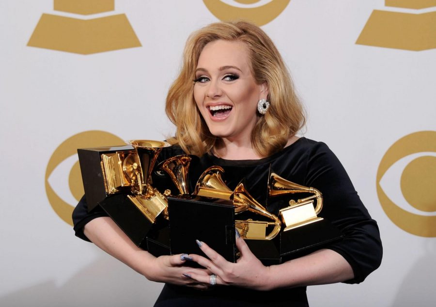 Adele+took+home+some+of+the+night%E2%80%99s+biggest+prizes+at+the+59th+Grammy+Awards.