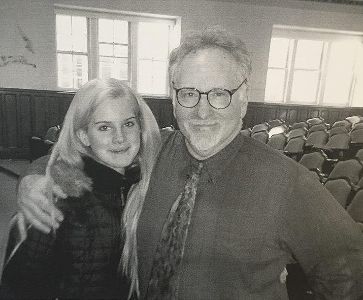Dr.+Mark+Naison+poses+with+Lizzy+Grant%2C+now+know+as+Lana+del+Rey%2C+during+her+time+as+a+student+in+his+Rock+%26+Roll+to+Hip-Hop+class+%28Courtesy+of+Mark+Naison%29.