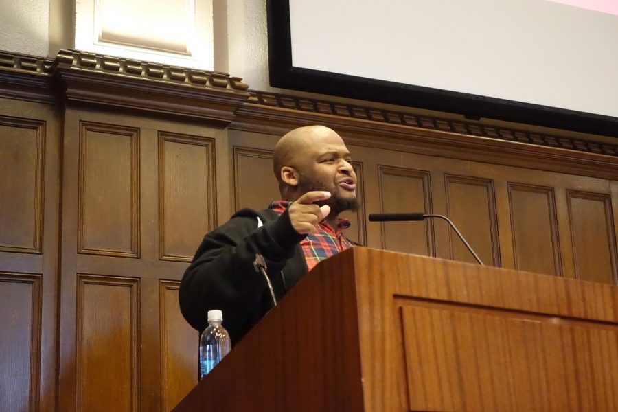 Kiese+Laymon+spoke+at+the+English+Department%27s+Writers+of+Color+Reading+Series.+%28Courtesy+of+the+Fordham+English+Department%29