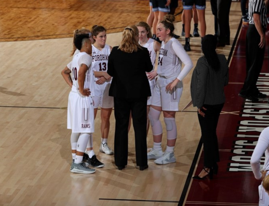 Fordham+Women%27s+Basketball+got+its+first+win+on+Wednesday+thanks+to+a+group+effort.+%28Courtesy+of+Fordham+Athletics%29