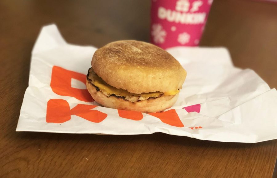 Dunkin%27+Donuts+Beyond+Sausage+sandwich+is+the+latest+off-campus+plant-based+option.