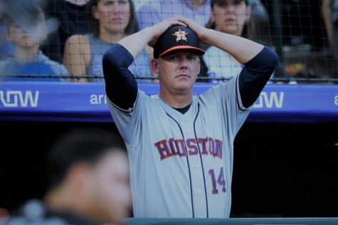 Astros manager AJ Hinch (above) lost his job as a result of the team