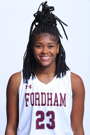 Isis Young, FCRH '20, is an emerging talent in the next wave of college sports broadcasters. (Courtesy of Fordham Athletics)