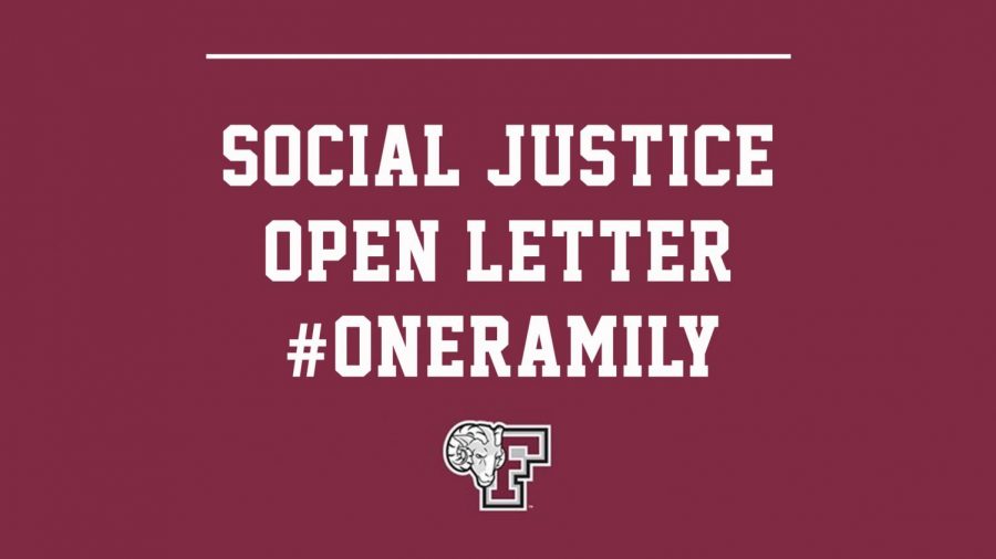 Following+months+of+social+unrest+across+the+country%2C+Fordham+Athletics+has+laid+out+its+plan+aimed+at+promoting+racial+and+social+justice.+%28Courtesy+of+Fordham+Athletics%29