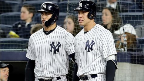 Aaron Judge and Giancarlo Stanton (above) have been injured for significant parts of the year for the Yankees. (Courtesy of Twitter)