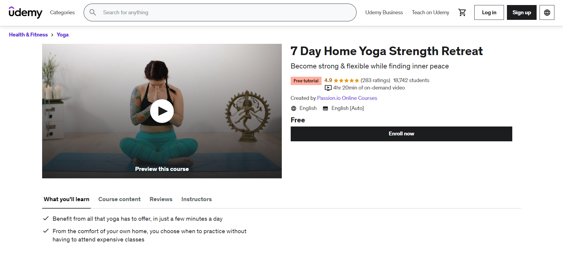 7-Day Home Yoga Strength Retreat