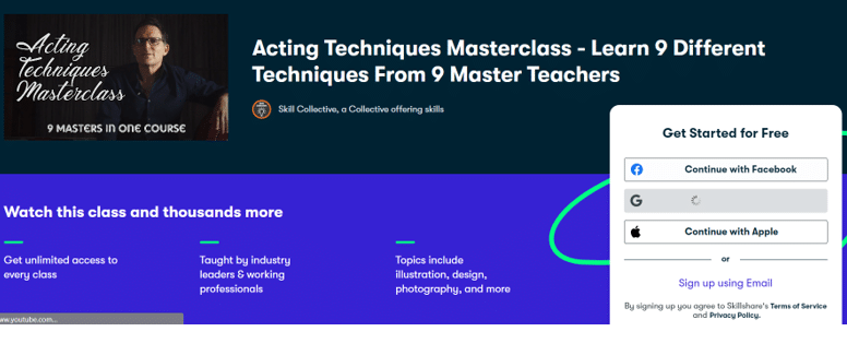 Acting Techniques Masterclass - Learn 9 Different Techniques From 9 Master Teachers