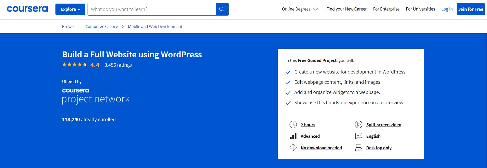 Build a Full Website Using WordPress