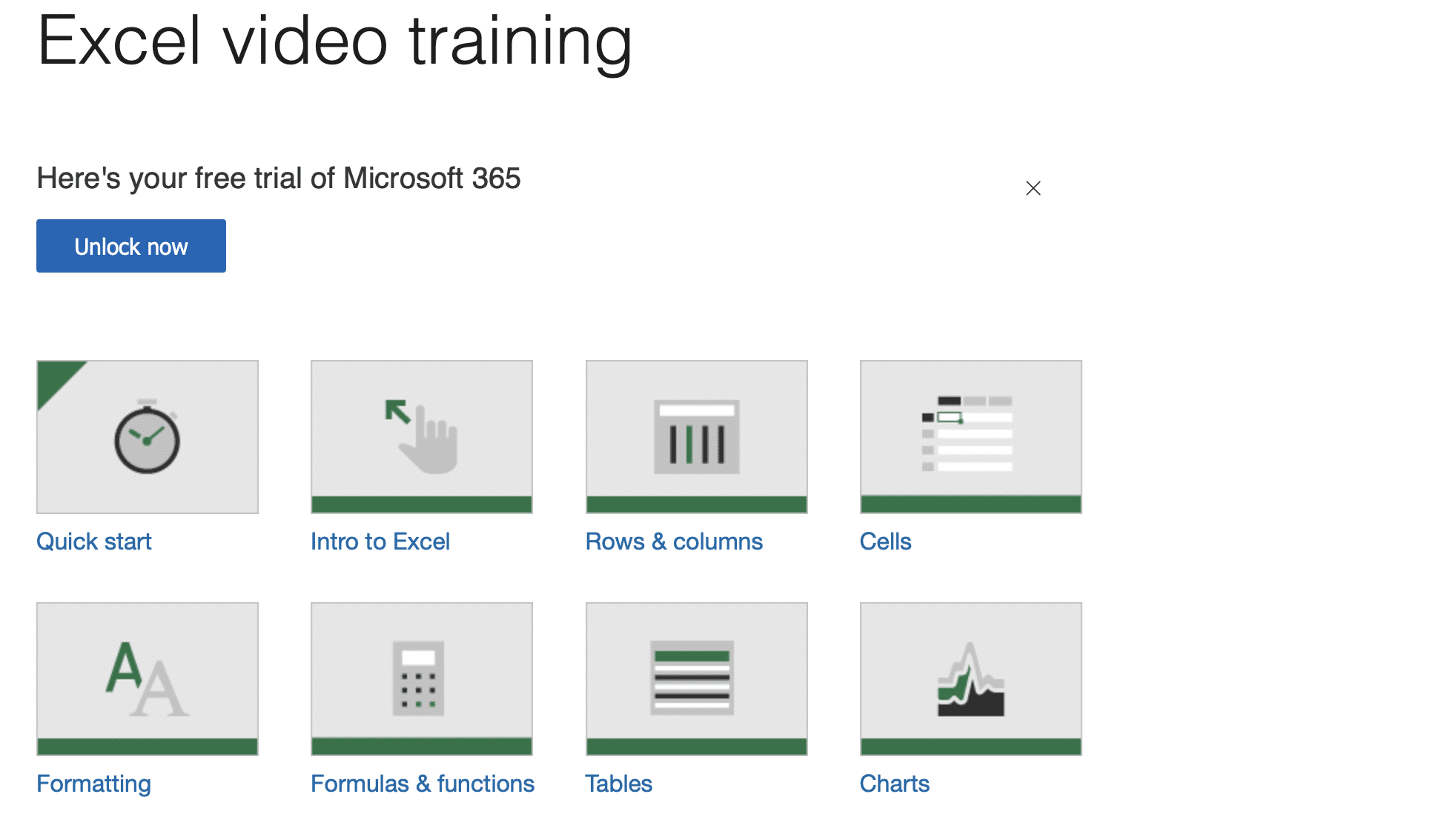 Excel for Windows Training