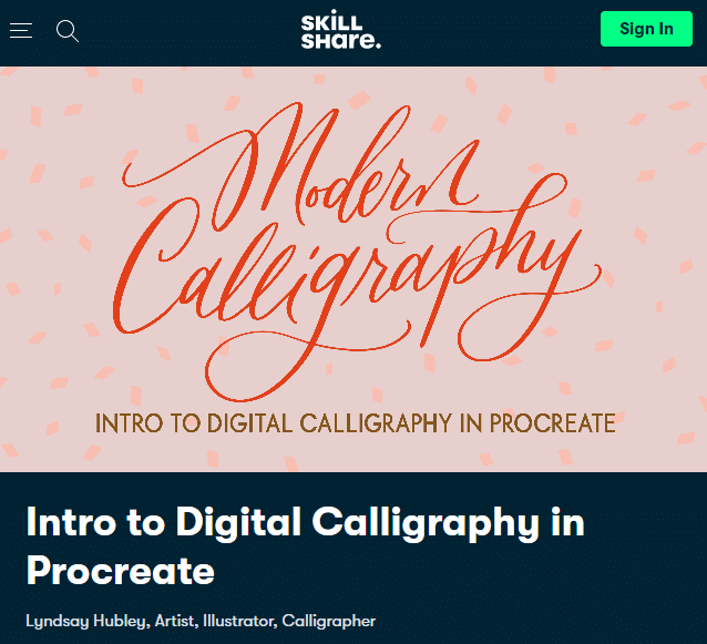 Intro to Digital Calligraphy in Procreate on Skillshare