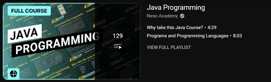 Java Programming – Neso Academy