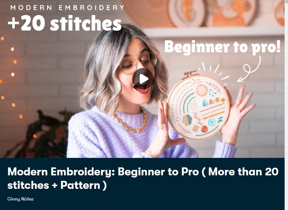 Modern Embroidery Beginner to Pro