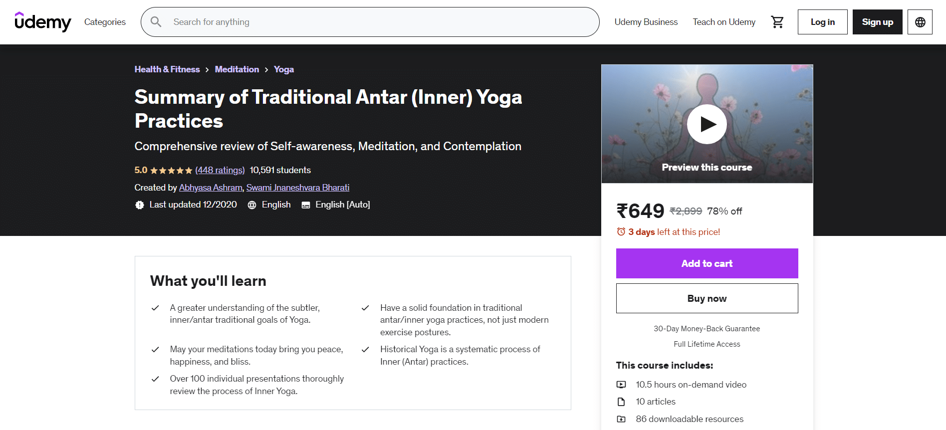 Summary of Traditional Yoga Practices