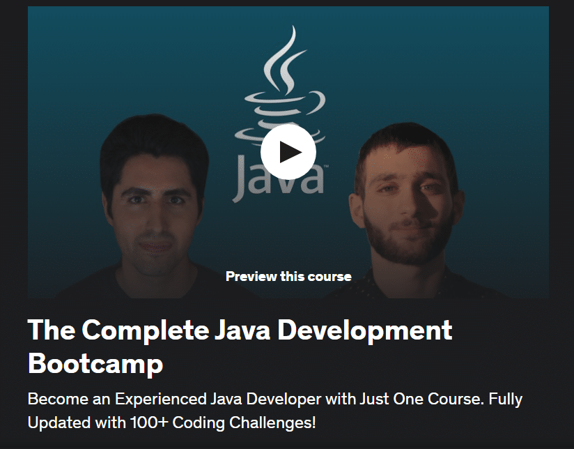 The Complete Java Development Bootcamp
