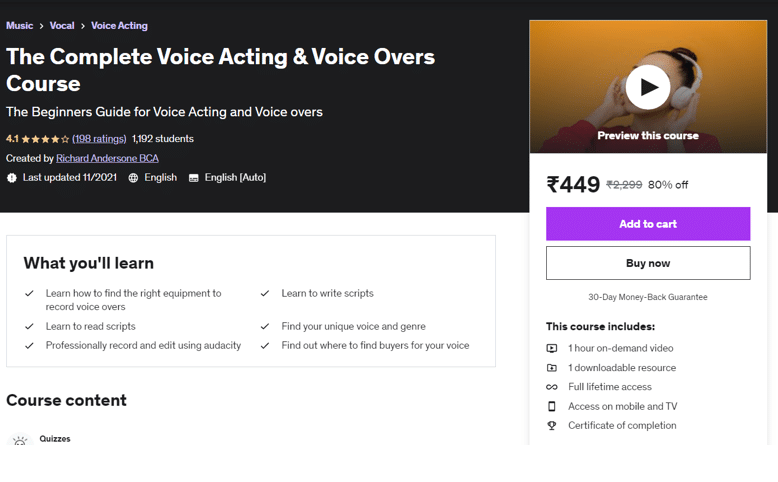 The Complete Voice Acting & Voice Overs Course
