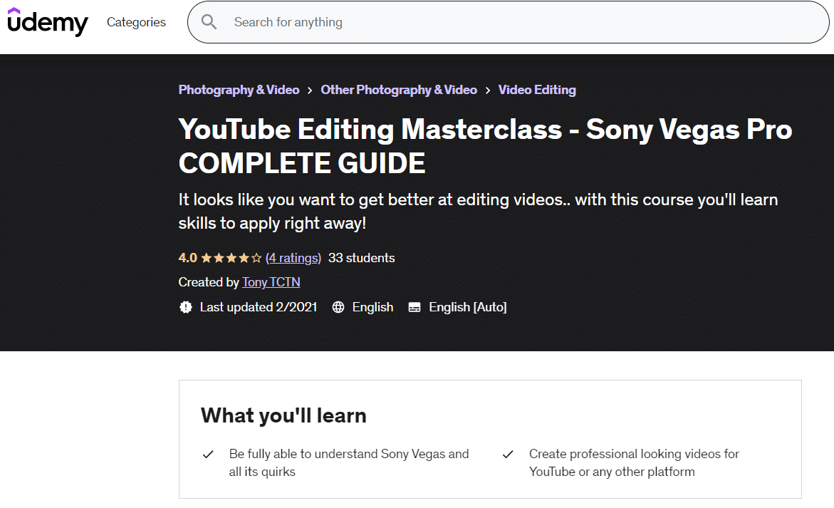YouTube Editing Masterclass - Sony Vegas Pro COMPLETE GUIDE